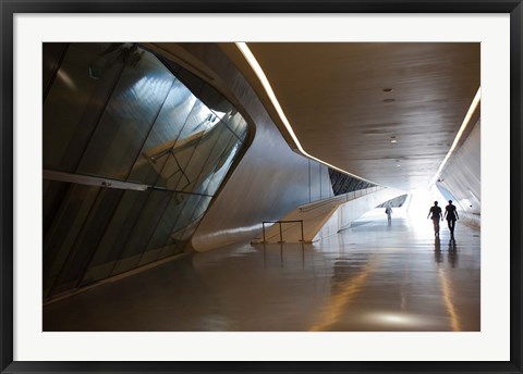 Framed Pavilion Bridge, Zaragoza, Spain Print