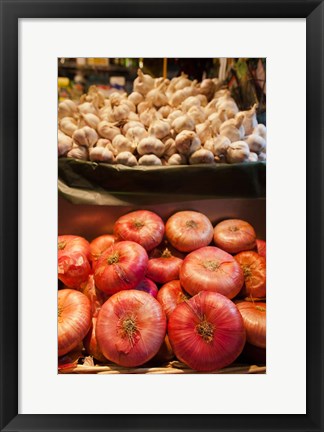 Framed Produce, Ribera Market, Bilbao, Spain Print