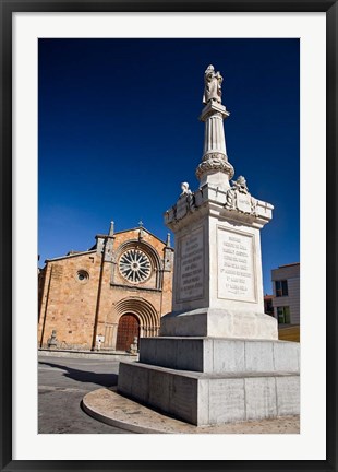 Framed Spain, Avila St Peter&#39;s Church in the Plaza De Santa Teresa Print