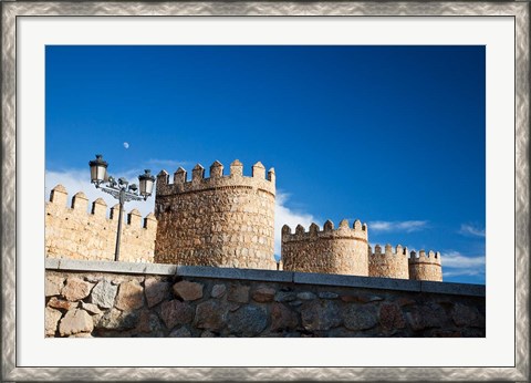 Framed Spain, Castilla y Leon Scenic Medieval City Walls of Avila Print