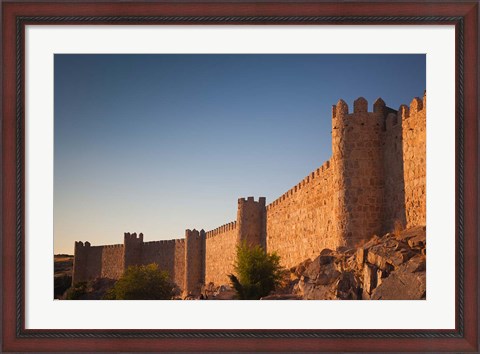 Framed Spain, Castilla y Leon, Avila Fortification Walls Print