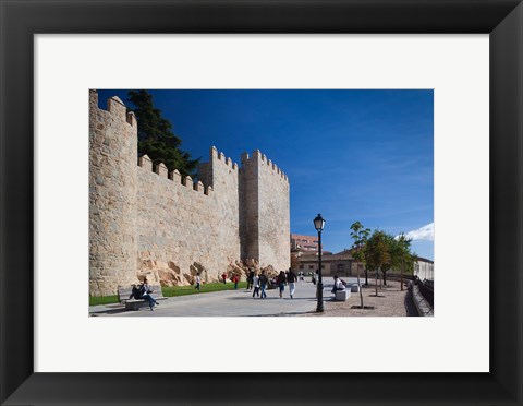 Framed Spain, Castilla y Leon, Avila, Las Murallas, Walls Print