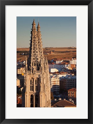 Framed Spain, Castilla y Leon, Burgos Cathedral, Sunset Print