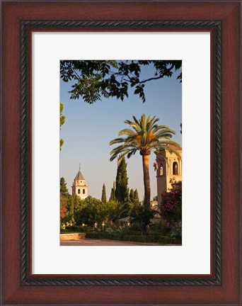 Framed Spain, Granada, Alhambra The Generalife gardens Print