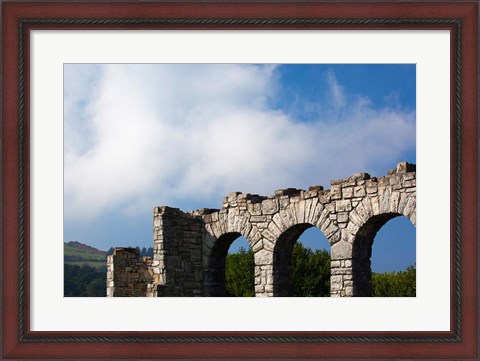 Framed Spain, Hondarribia, abbey ruins, Jaizkibel Road Print