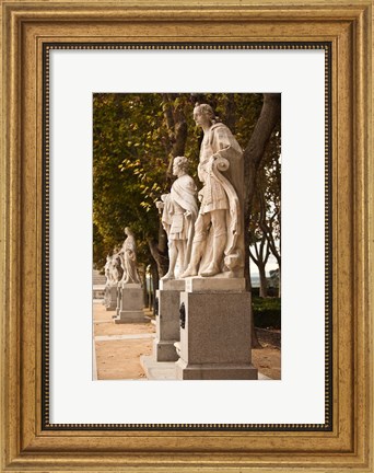 Framed Spain, Madrid, Plaza de Oriente, Statues of Kings Print