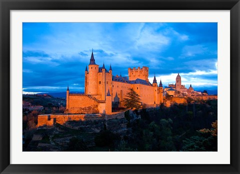 Framed Spain, Segovia Alcazar Castle at Sunset Print
