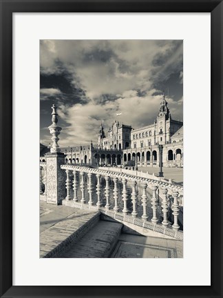 Framed Spain, Seville, buildings of the Plaza Espana Print