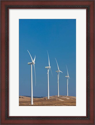 Framed Spain, Vejer de la Frontera area, Modern Windmills Print