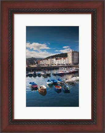 Framed Town And Harbor View, Castro-Urdiales, Spain Print
