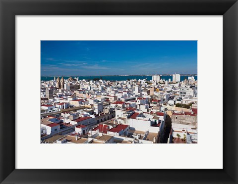 Framed View From Torre Tavira, Cadiz, Spain Print