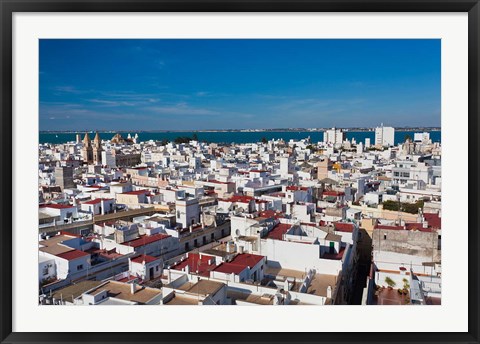 Framed View From Torre Tavira, Cadiz, Spain Print