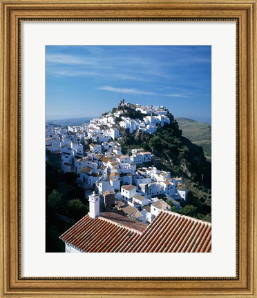Framed White Village of Casares, Andalusia, Spain Print