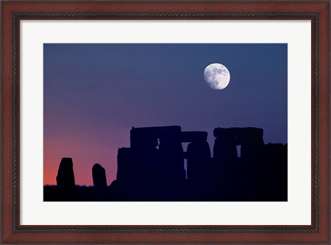 Framed England, Salisbury Plain, Stonehenge Moon Print