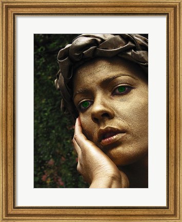 Framed England, London, Mime Portrait, Portobello Market Print