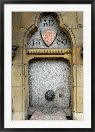Framed City Water Fountain, York, Yorkshire, England Print