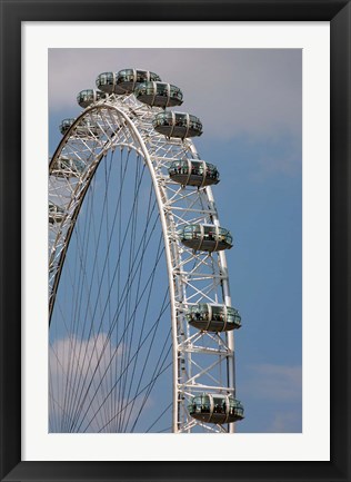 Framed England, London, London Eye, Amuseument Park Print