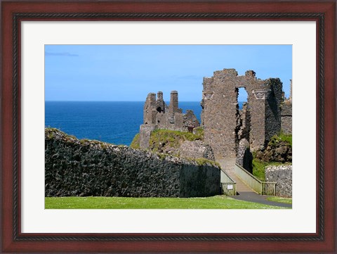 Framed Ireland, Dunluce Castle Ancient Architecture Print