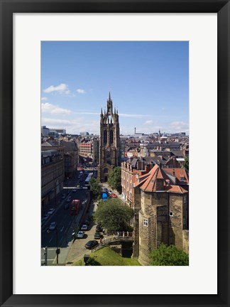 Framed Black Gate and St Nicholas Cathedral, Newcastle on Tyne, Tyne and Wear, England Print