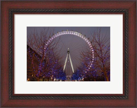 Framed England, London, London Eye Amusement Park Print