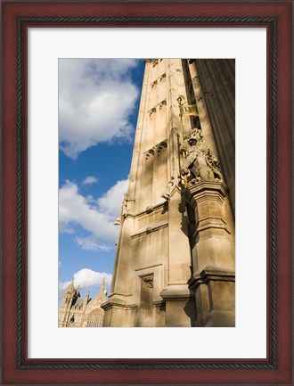 Framed Royal Lion Detail, Westminster, London, England Print