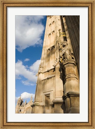 Framed Royal Lion Detail, Westminster, London, England Print