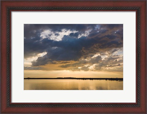 Framed Evening light at West Kirby, Wirral, England Print