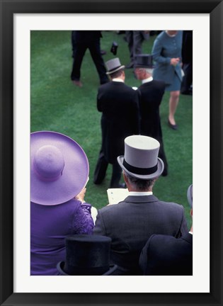Framed Formally dressed race patrons, Royal Ascot, England Print