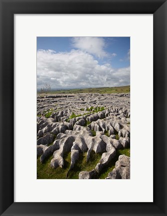 Framed Limestone Pavement, Malham Cove, Yorkshire Dales National Park, North Yorkshire, England Print