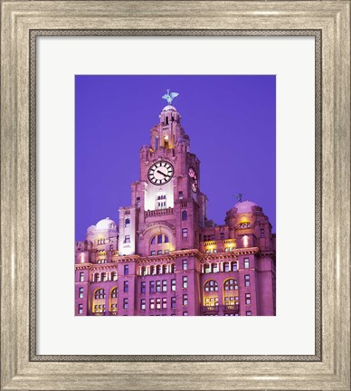 Framed Liver Building, Liverpool, Merseyside, England Print