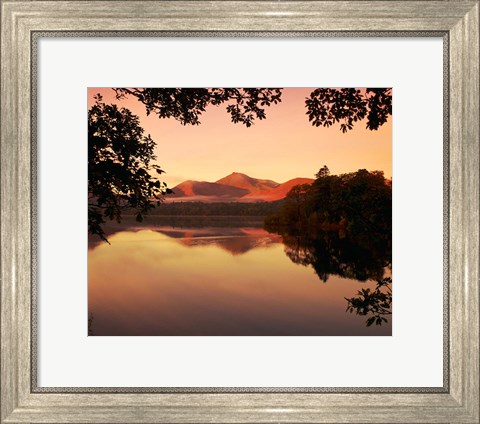 Framed Derwent Water in The Lake District, Cumbria, England Print