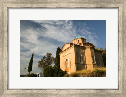 Framed Agios Triados Monastery Chapel, Mitilini, Samos, Aegean Islands, Greece Print