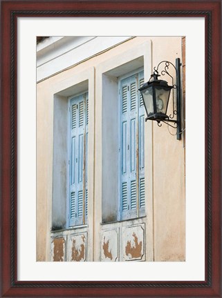 Framed Building Detail, Manolates, Samos, Aegean Islands, Greece Print
