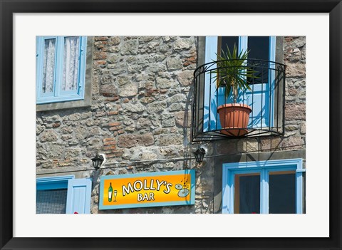 Framed Fishing Port, Lesvos, Mithymna, Northeastern Aegean Islands, Greece Print