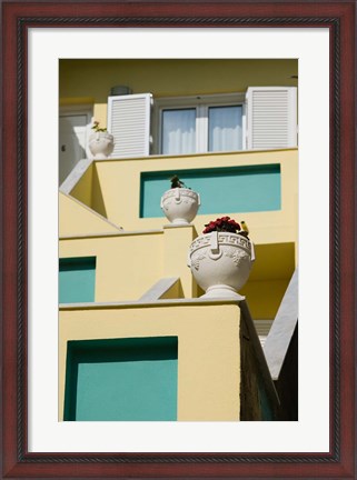 Framed Resort Building Detail, Kokkari, Samos, Aegean Islands, Greece Print