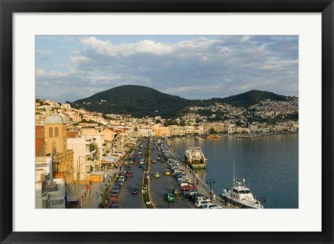 Framed View Along Themistokleous Sofuli Street, Vathy, Samos, Aegean Islands, Greece Print