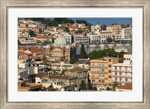Framed Viewed from Western Hills, Lesvos, Mithymna, Northeastern Aegean Islands, Greece Print