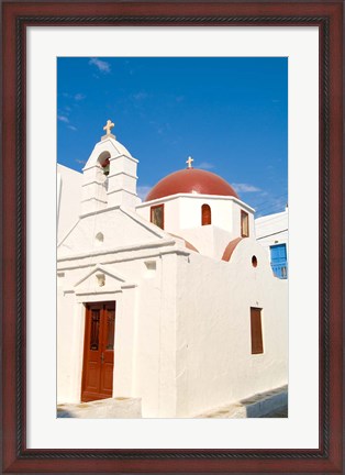 Framed Church, Mykonos, Greece Print