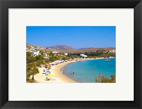 Framed Krios Beach, Paros, Greece Print