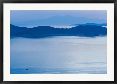 Framed Greece, Dodecanese, Patmos, Skala Bay, Dawn Print