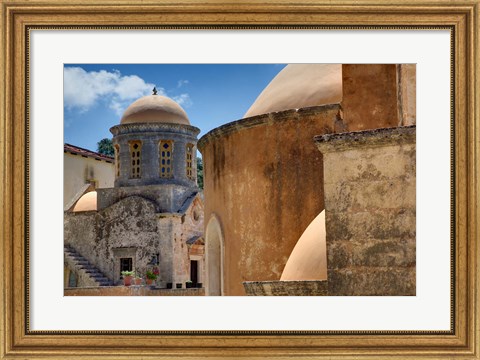 Framed Holy Trinity Monastery, Crete, Greece Print