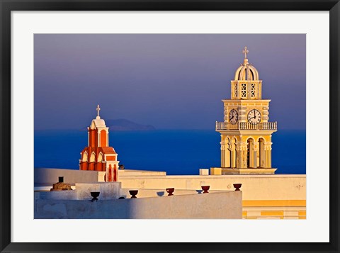 Framed Firostefani, Santorini, Greece Print