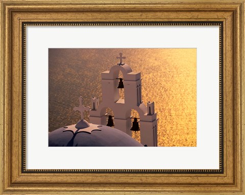 Framed Kimisis Theotokov Church, Santorini, Cyclades Islands, Greece Print