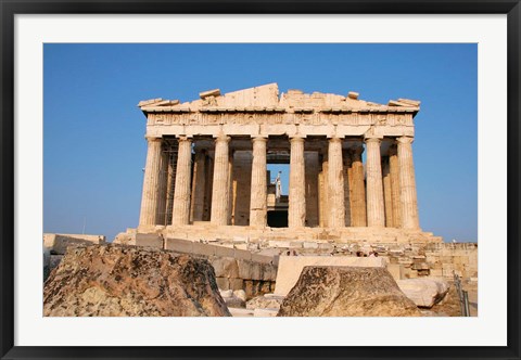 Framed Parthenon, Ancient Architecture, Acropolis, Athens, Greece Print