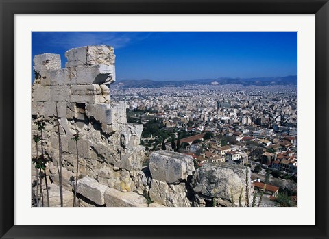 Framed View of Athens From Acropolis, Greece Print