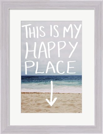 Framed This Is My Happy Place (Beach) Print