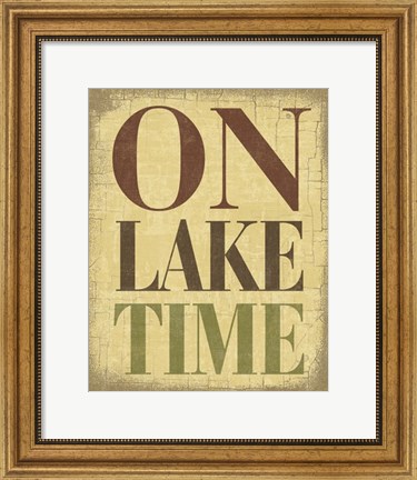 Framed On Lake Time Print