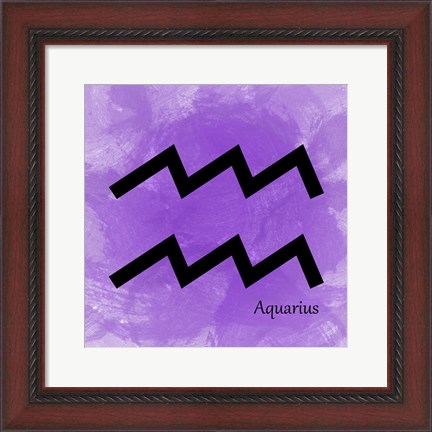 Framed Aquarius - Violet Print