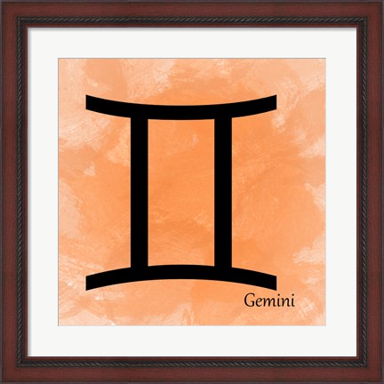 Framed Gemini - Orange Print