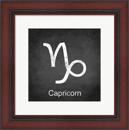Framed Capricorn - Black Print